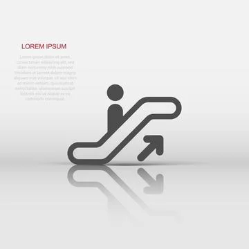 Escalator elevator icon. Vector illustration. Business concept escalator pi.. イラスト素材