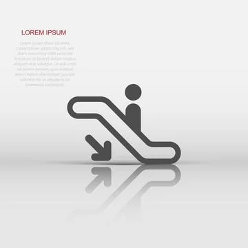 Escalator elevator icon. Vector illustration. Business concept escalator pi.. イラスト素材