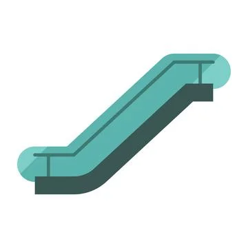 Escalator flat clipart vector illustration Illustrazione stock