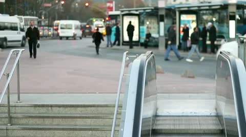 Escalator Stock Footage 9907713