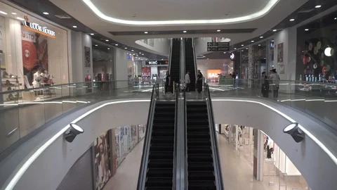 Escalator Stock Footage 92137324