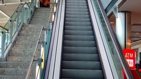 Escalator Stock Footage 123846322