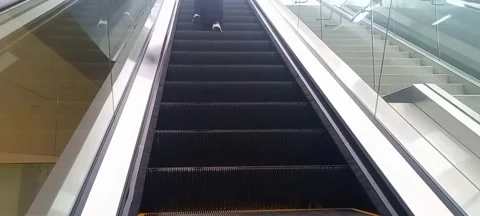 The escalator goes to the top. Stock Footage 286875203