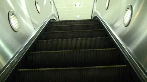 Escalator Going Down Stock Footage 301547