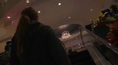 Escalator Going Up Stock Footage 10759617