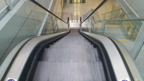 The escalator is going up Stock Footage 143877410