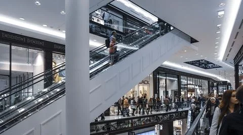 Escalator going up Stock Photos