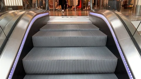 Escalator going up in a shopping mall Stock Footage 108487529