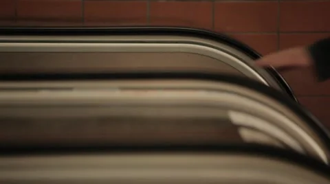 Escalator hand close up  6281 Stock Footage 50482527