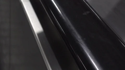 Escalator Handrail in the underground Stock Footage 70738417