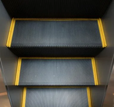 Escalator from high Angle view Stock Photos