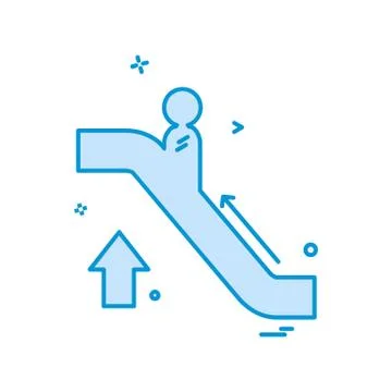 Escalator icon design vector Stockillustratie