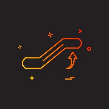 Escalator icon design vector Illustrazione stock