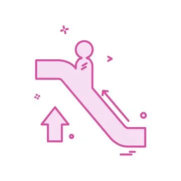 Escalator icon design vector Illustrazione stock