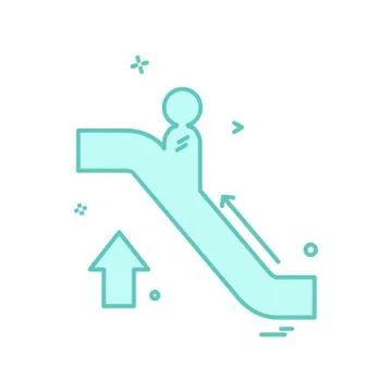 Escalator icon design vector Illustrazione stock