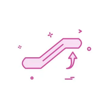 Escalator icon design vector Illustrazione stock