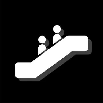 Escalator icon flat Illustrazione stock