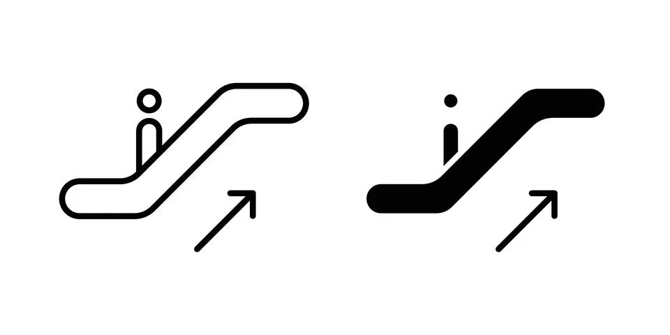 Escalator icon graphic element. web icon set Stock Illustration