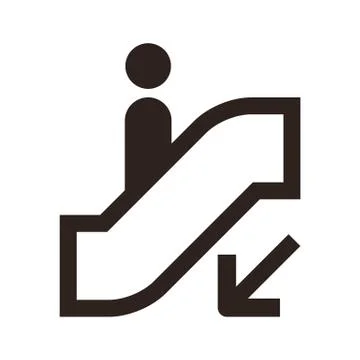 Escalator icon Illustrazione stock