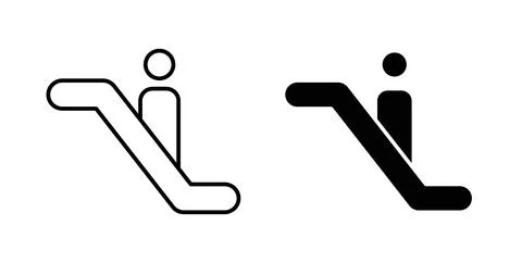 Escalator icon Illustration designs pack for Web Stock Illustration