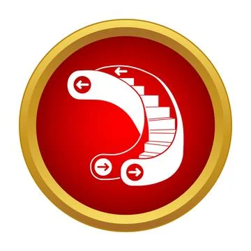 Escalator icon indicating upward and downward movement イラスト素材