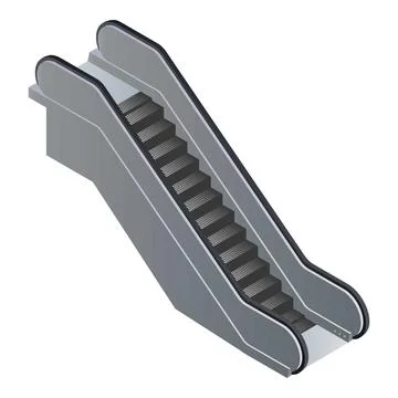 Escalator icon, isometric style Stock Illustration