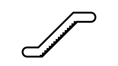 Escalator icon simple animated icon escalator up and down icon green screen 4 Stock Footage 328617176