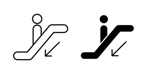 Escalator icon symbol. Flat Vector illustration Stock Illustration