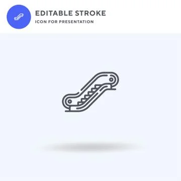 Escalator icon vector, filled flat sign, solid pictogram isolated on white, logo Stock Illustration
