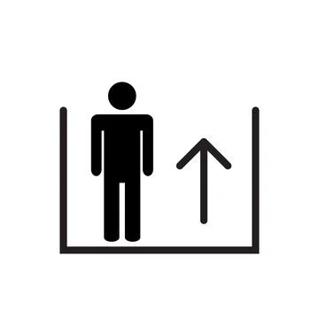 Escalator up icon vector for graphic design, logo, web site, social media, mo Stock Illustration