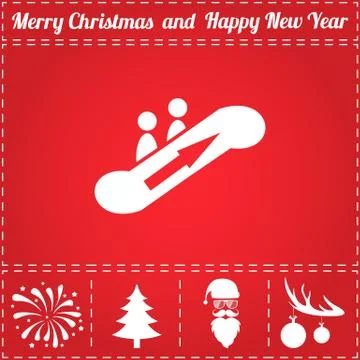 Escalator up Icon Vector Stockillustratie