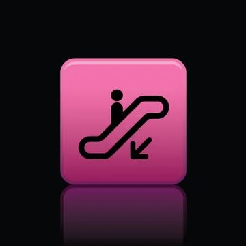 Escalator icon web Stock Illustration