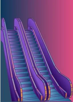 Escalator Stock Illustration