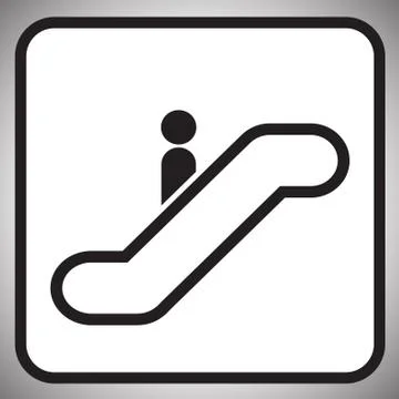 Escalator information signal, vector. Stock Illustration
