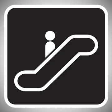 Escalator information signal, vector. Stock Illustration