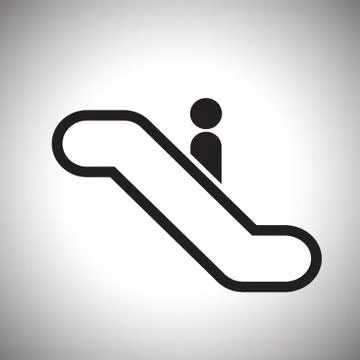 Escalator information signal, vector. Stock Illustration