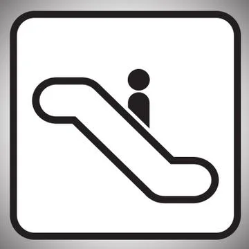Escalator information signal, vector. Stock Illustration