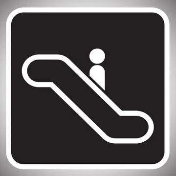 Escalator information signal, vector. Stock Illustration