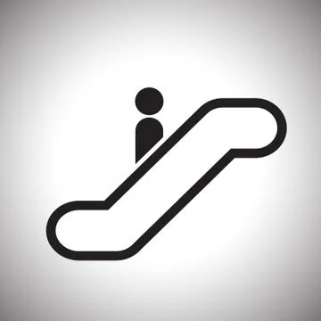 Escalator information signal, vector. Stock Illustration