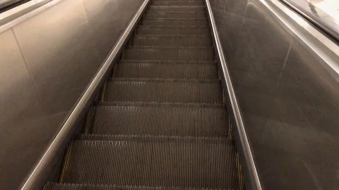 Escalator ladder in motion Stock Footage 96998411