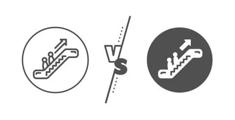 Escalator line icon. Elevator sign. Vector Ilustración de archivo