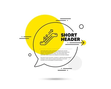 Escalator line icon. Elevator sign. Vector Stock Illustration