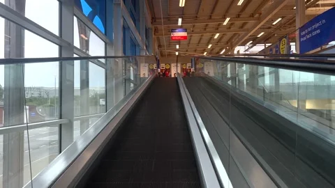 Escalator Magic Stairs Moving Fast Sped Up Stock Footage 202266796