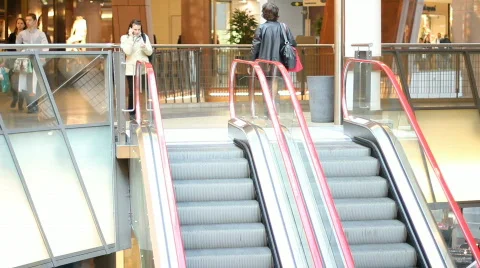 Escalator in the mall 8 Stock-Footage 742701