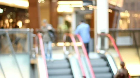 Escalator in the mall 9 Stock Footage 742694