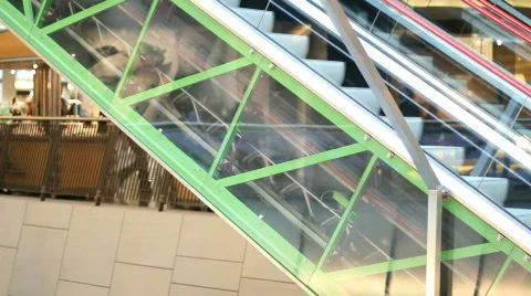 Escalator in a mall close up Video stock 742688