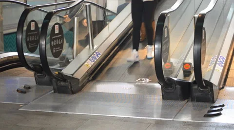 Escalator At A Mall Stock Footage 49953282