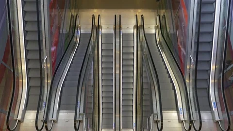 Escalator in a mall Stock Footage 70049172