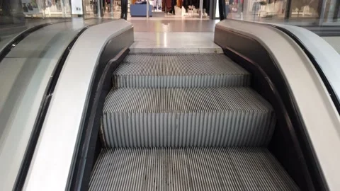Escalator in the mall Stock-Footage 213875788