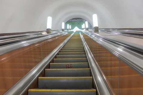 Escalator in the metro Stock Photos